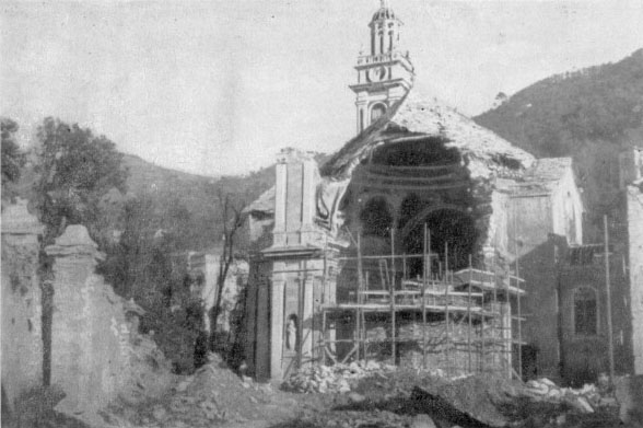 Zoagli 1945 -  dopo il bombardamento 