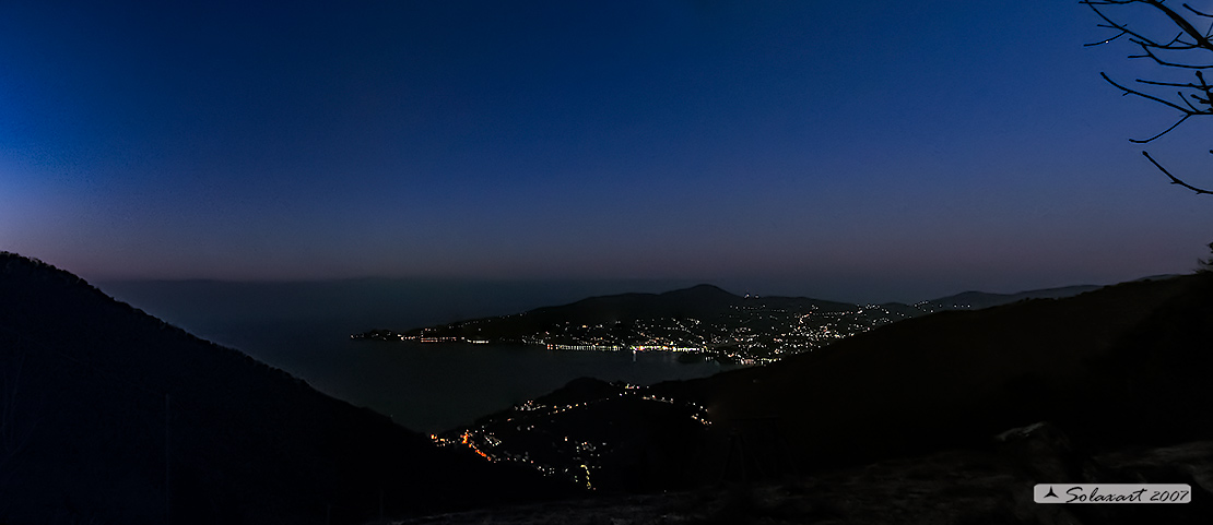 Portofino: l'alba vista dal monte Anchetta