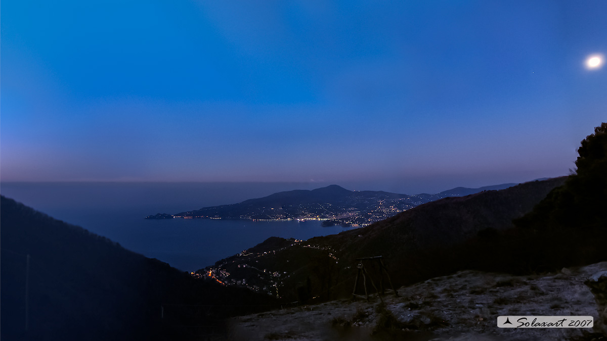 Portofino: l'alba vista dal monte Anchetta