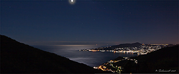 monte Anchetta, vista di Portofino al chiaro di luna