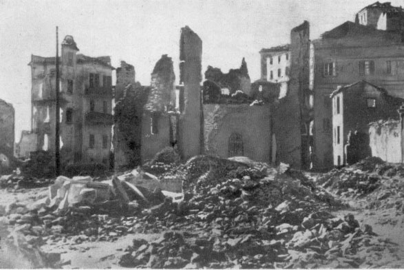 Zoagli 1945 -  dopo il bombardamento