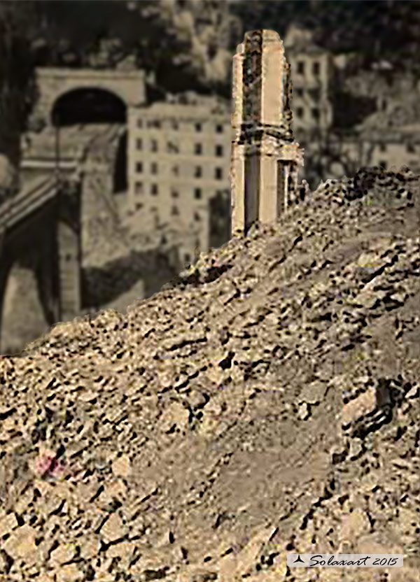 Zoagli 1945 -  dopo il bombardamento 
