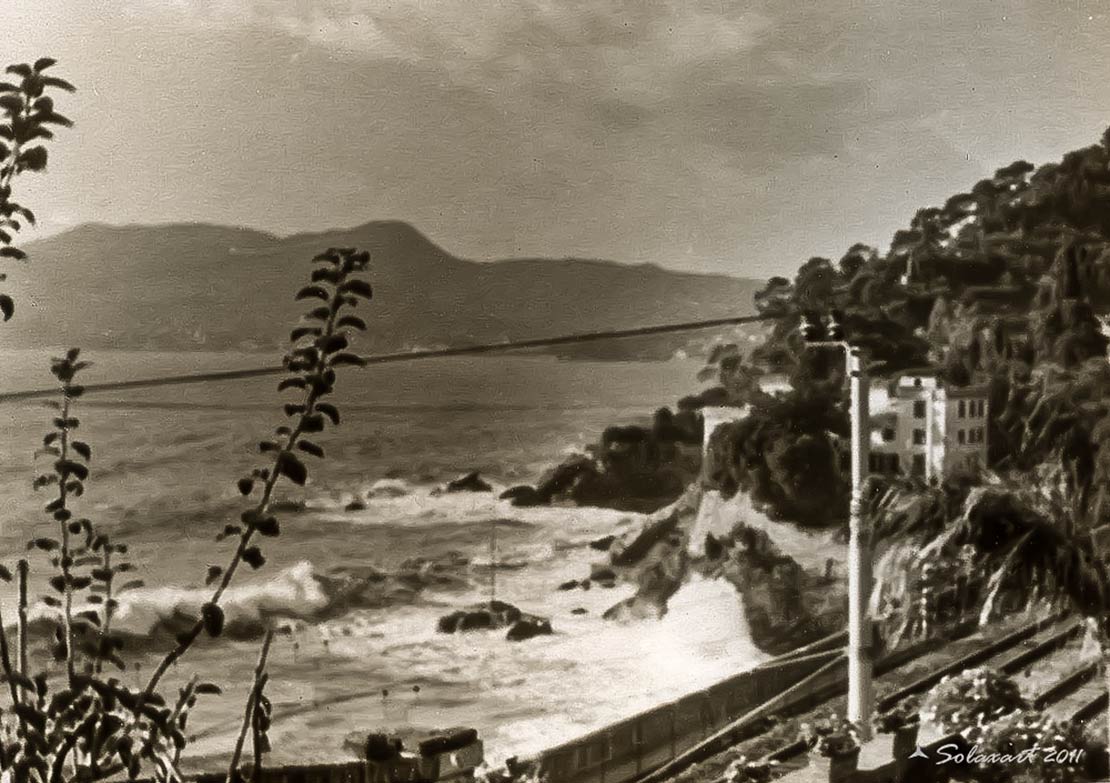Zoagli 1960 - Mareggiata
